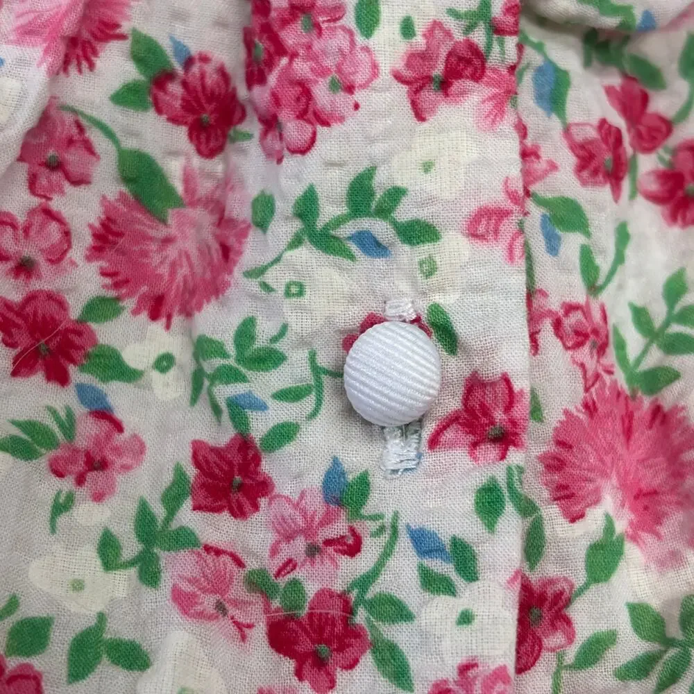 Vintage Ralph Lauren Dress Girls Baby 18M Pink Floral Ruffle Tiered Cotton